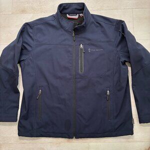 Free Country Men’s Journeyman Flex Super Softshell Navy-Blue Jacket Size XXL